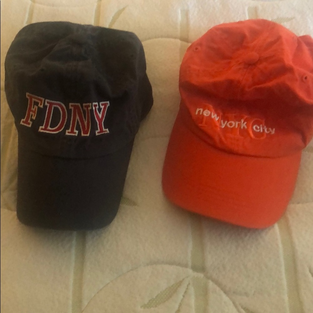 Two NYC baseball caps